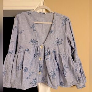 Zara linen top size M.